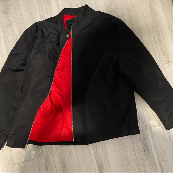 EUC Kenneth Cole Reaction black zip up funnel neck jacket coat - Picture 4 of 15